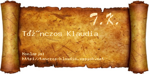 Tánczos Klaudia névjegykártya